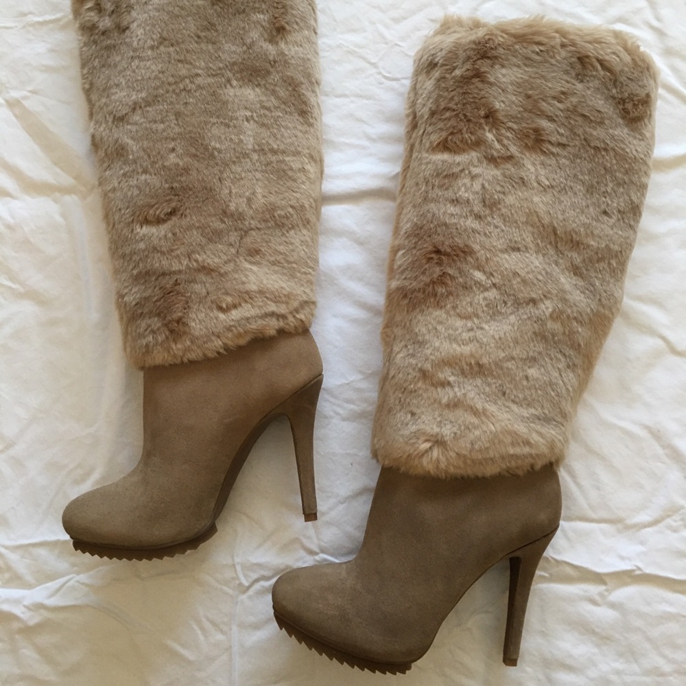 Nine West Knee-high Boots with Faux-fur